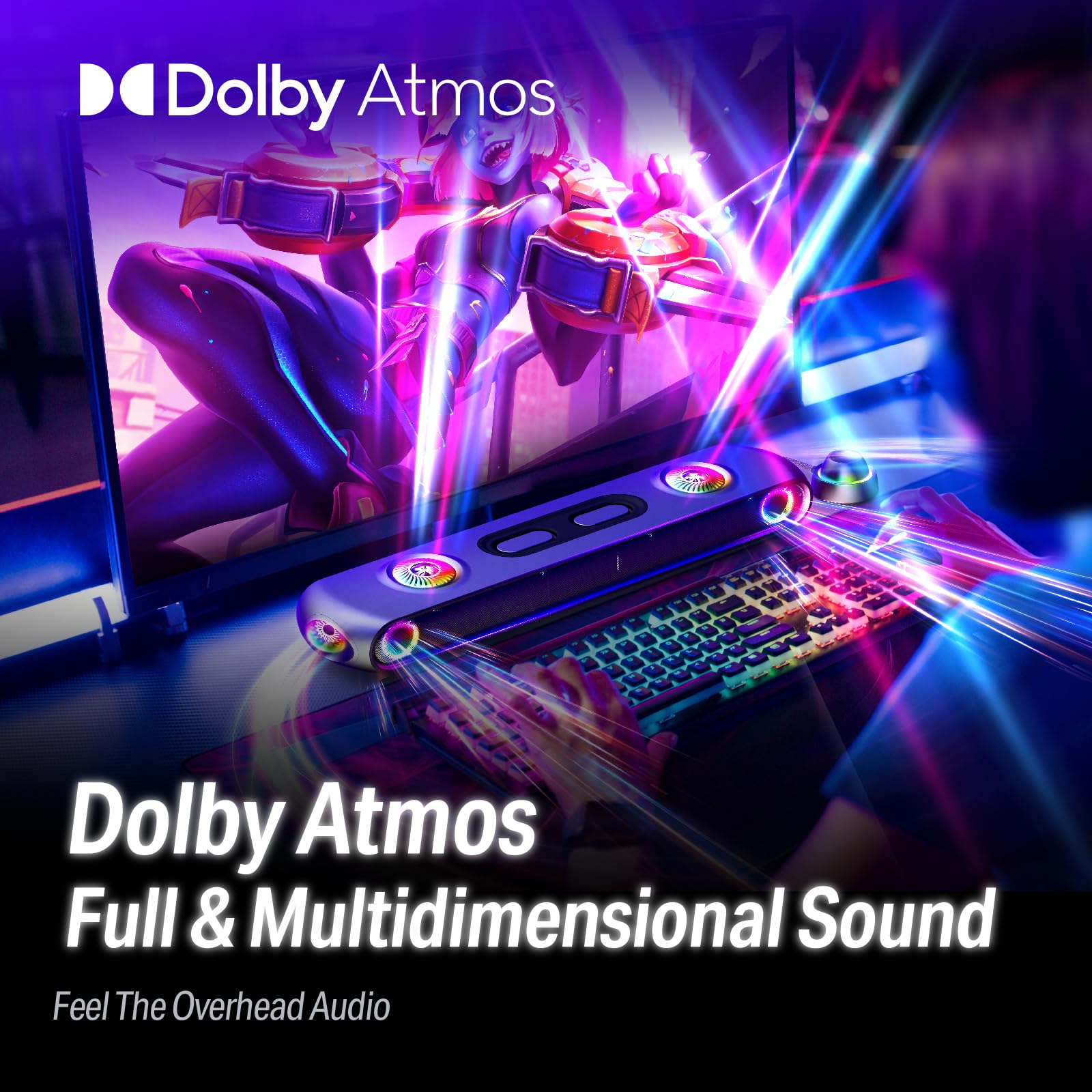 OXS Thunder Pro Gaming Soundbar with 5.1.2 Dolby Atmos Surround